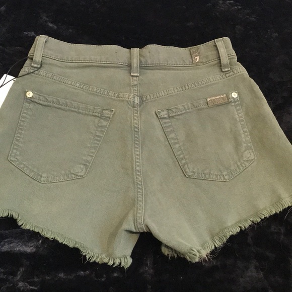 7 For All Mankind High Waist Army Short. 26 - Picture 8 of 13